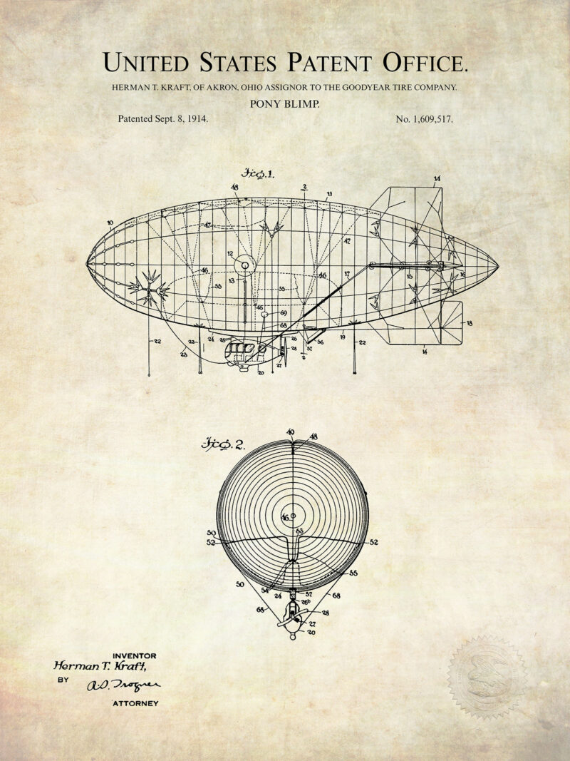 Goodyear Blimp | 1914 Patent