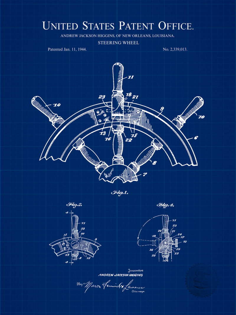Ship Steering Wheel | 1944 Patent
