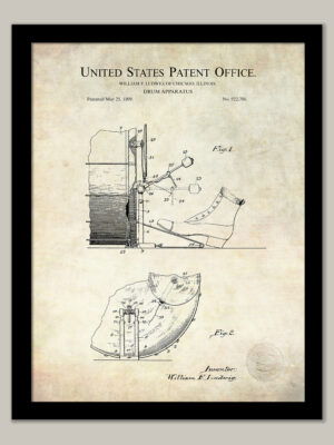 Drum Design | 1909 Patent Print