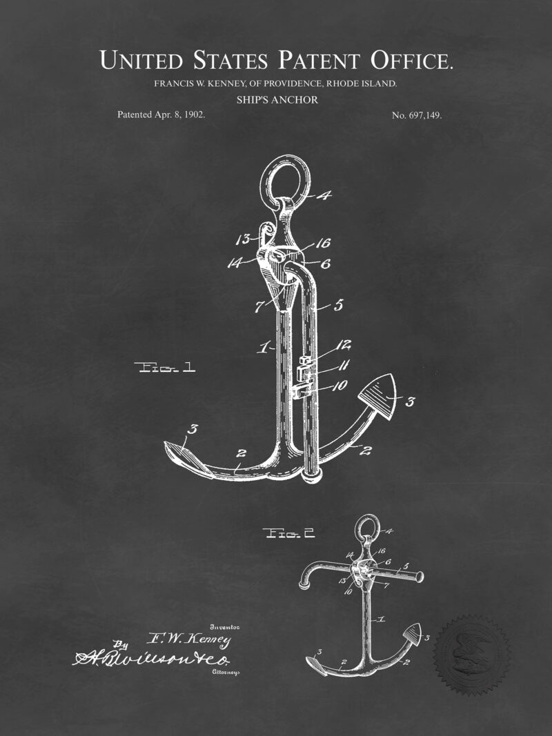 Sailboat Design Print | 1938 Patent