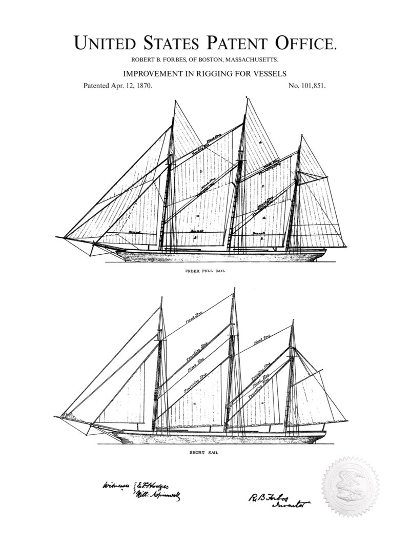 Sailing Vessel Design | 1870 Patent