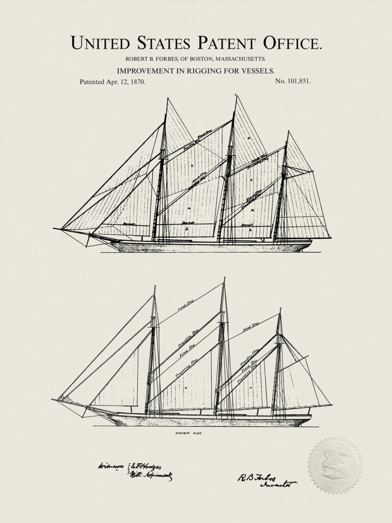 Sailing Vessel Design | 1870 Patent