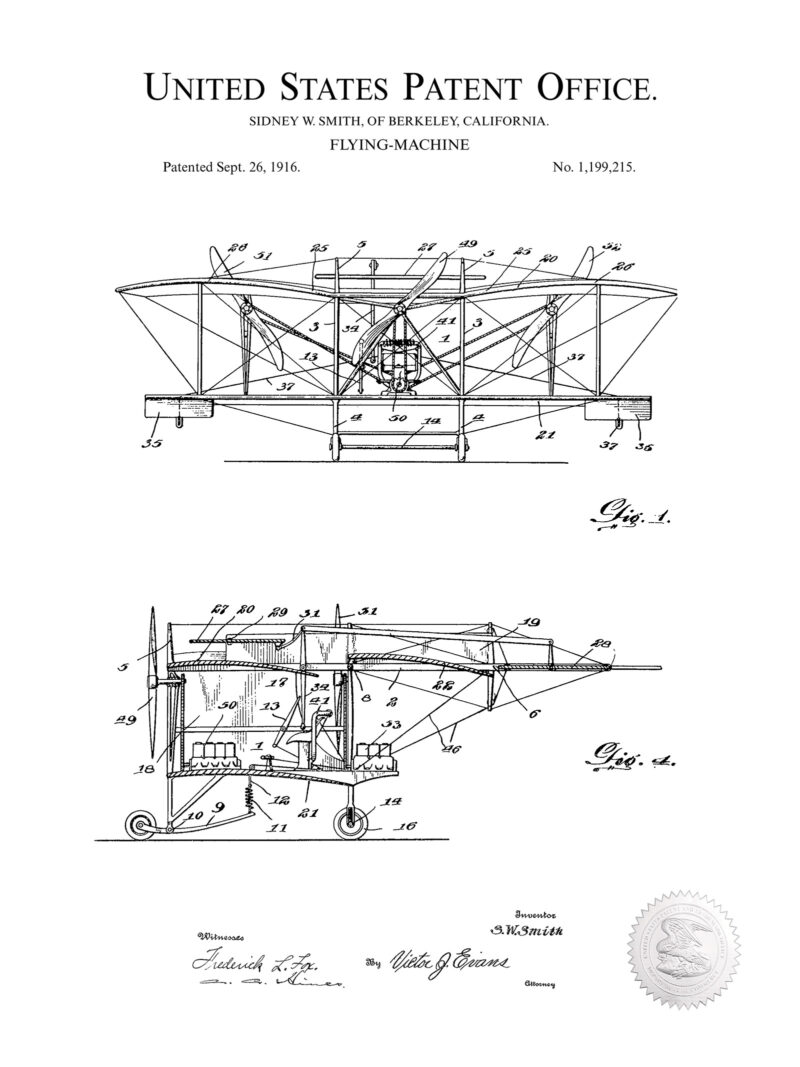 Flying Machine | 1916 Smith Patent