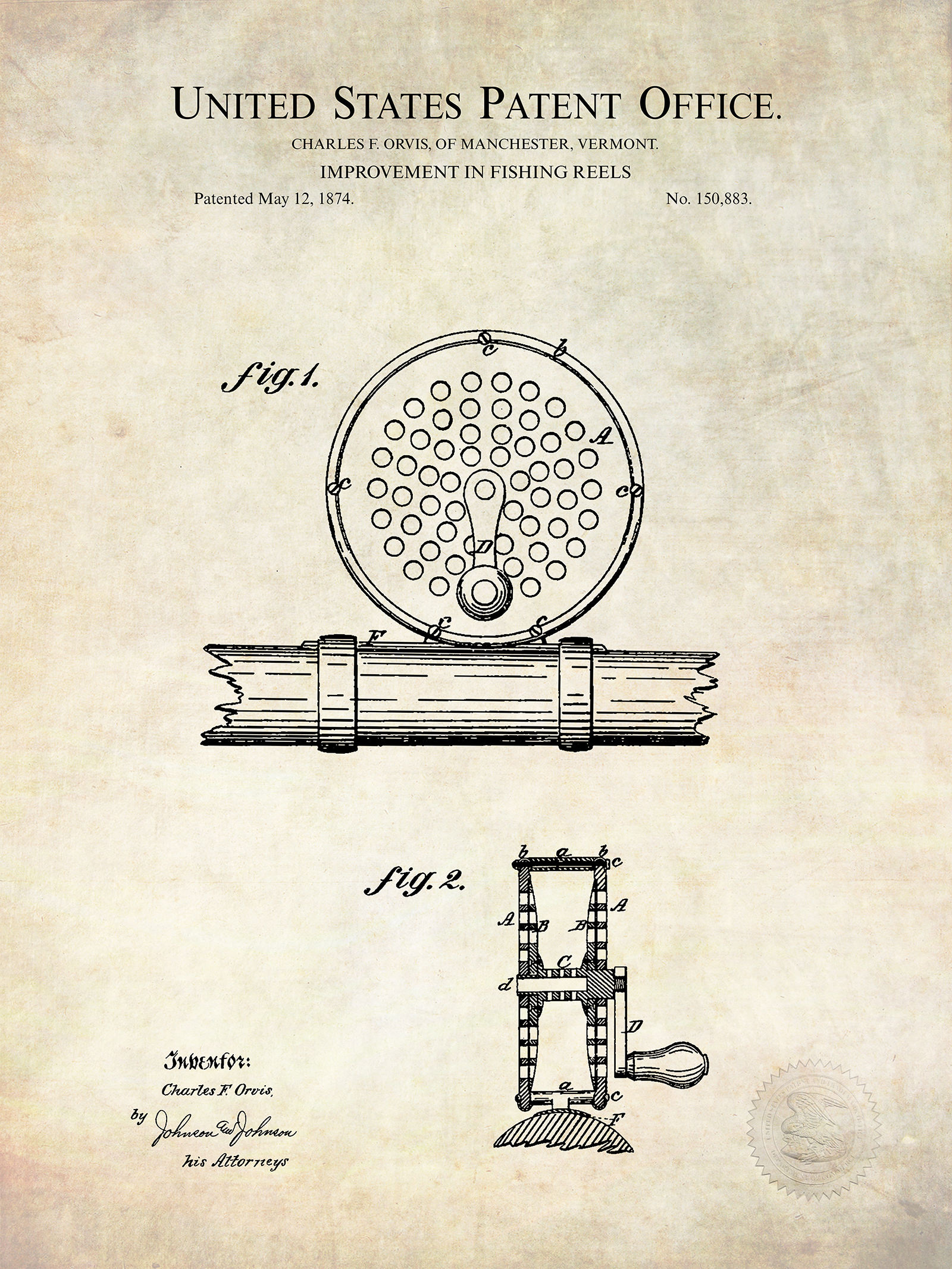 Antique Fishing Equipment Patent Collection