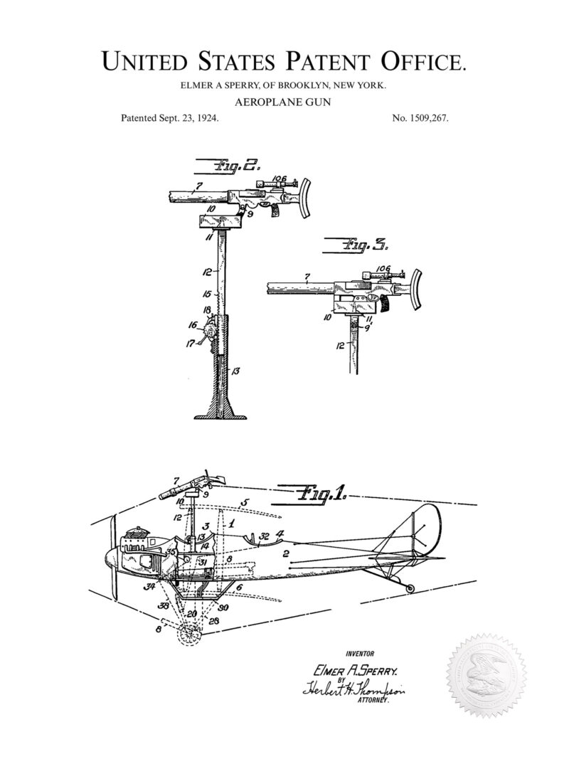 WW1 Airplane Gun | 1924 Patent