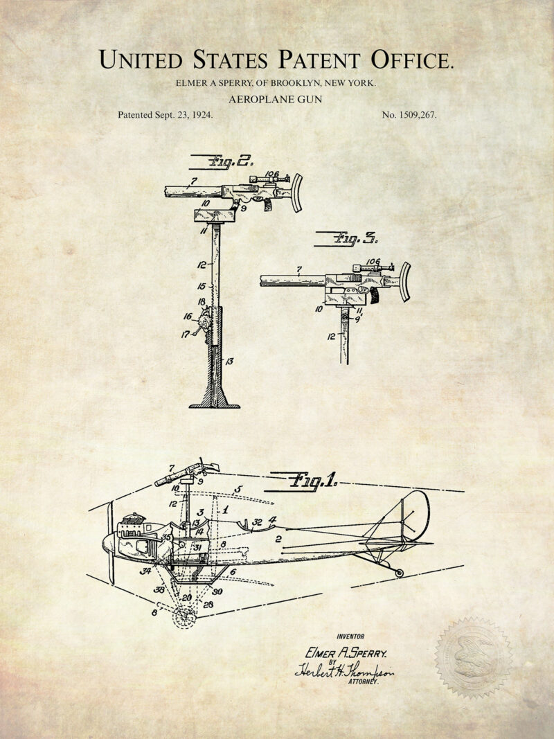 WW1 Airplane Gun | 1924 Patent