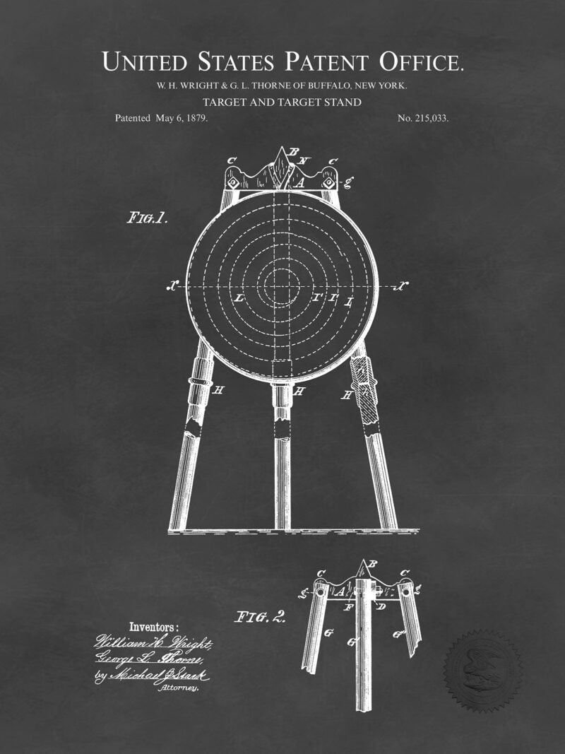Archery Target | 1879 Patent Print