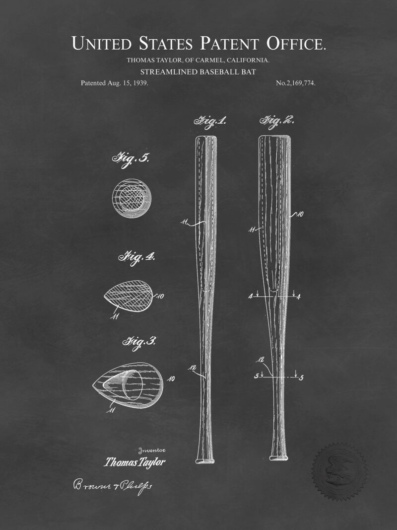 Baseball Bat | 1939 Patent