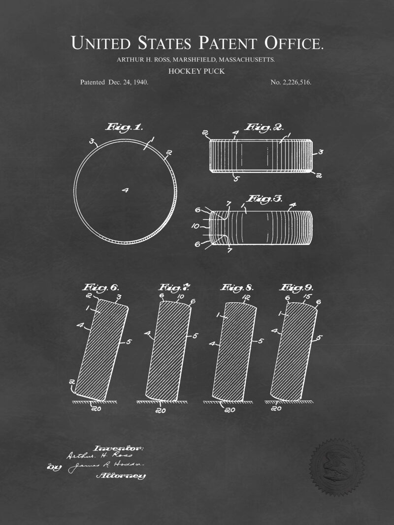 Hockey Puck | 1940 Patent