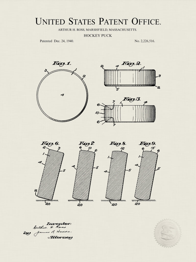 Hockey Puck | 1940 Patent