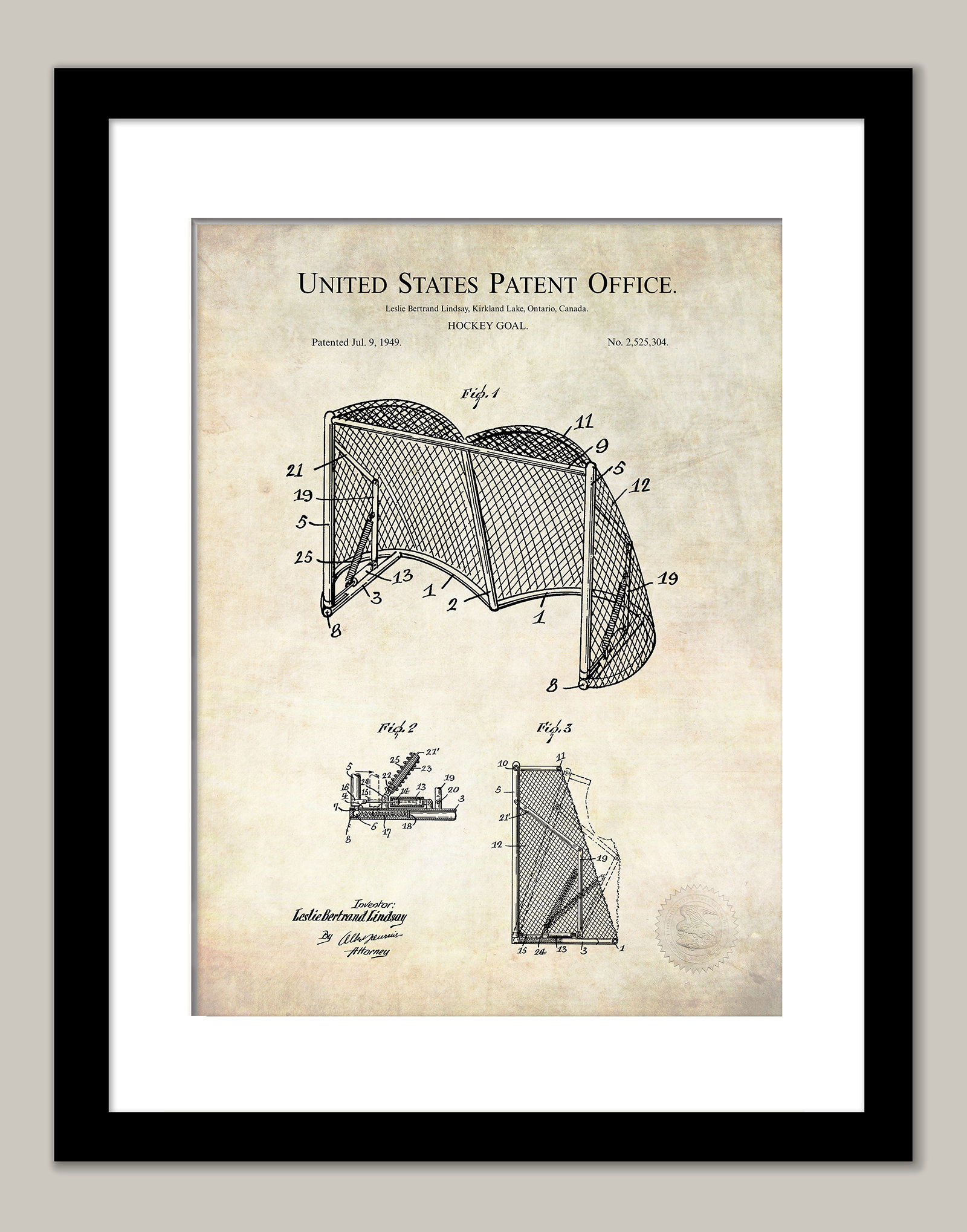 Hockey Stick Patent Drawing From 1901 Digital Art by Aged Pixel - Pixels  Merch