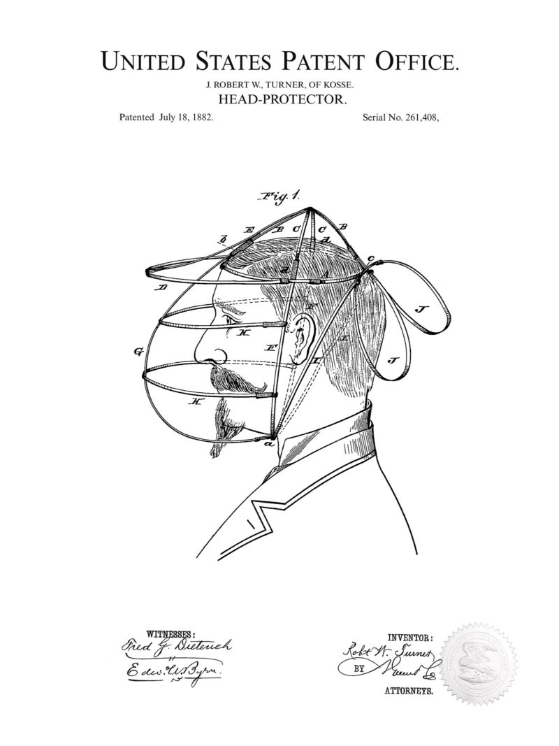 Head Protector | 1882 Patent