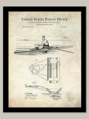 Outrigger Oarlock Print  | 1883 Patent