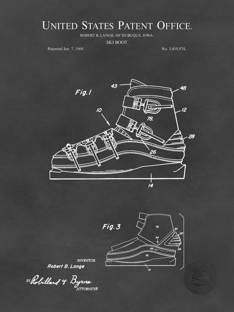 Ski Boot Design | 1969 Lange Patent