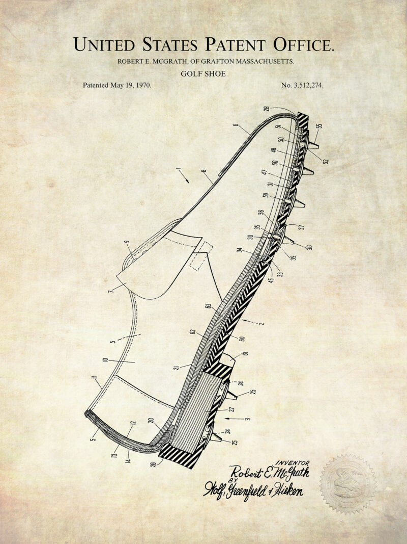 Golf Shoe Design | 1970 Patent