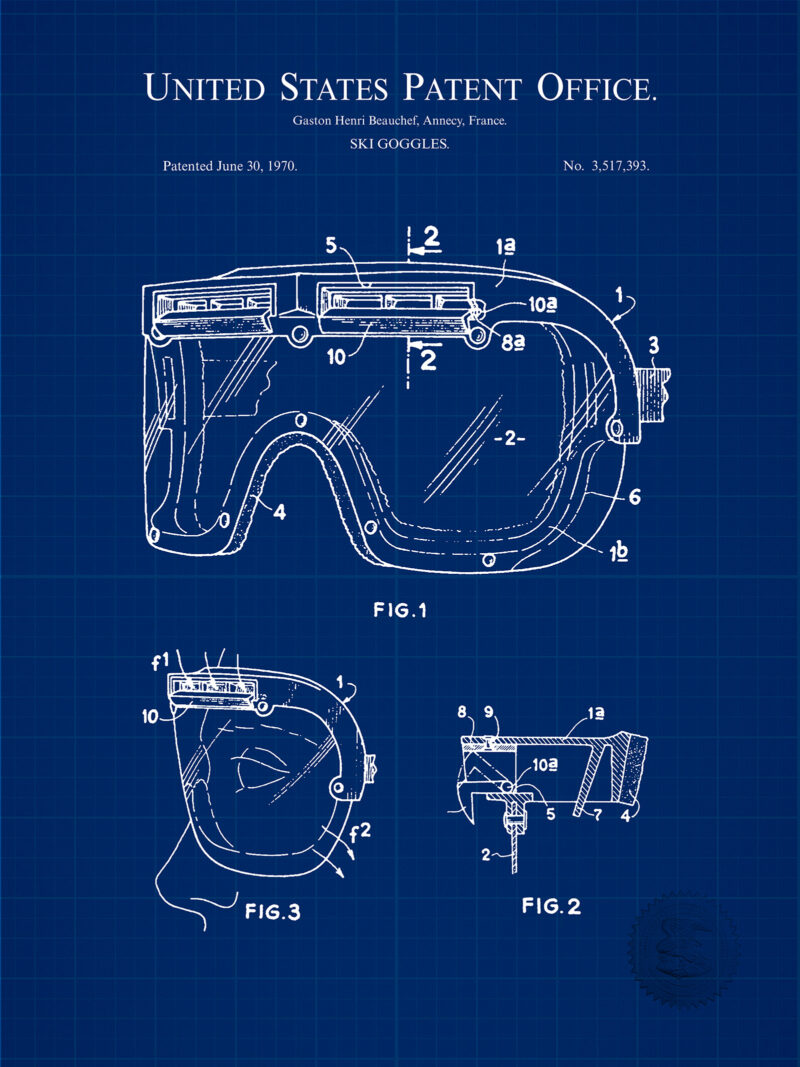 Ski Goggles Design | 1970 Patent