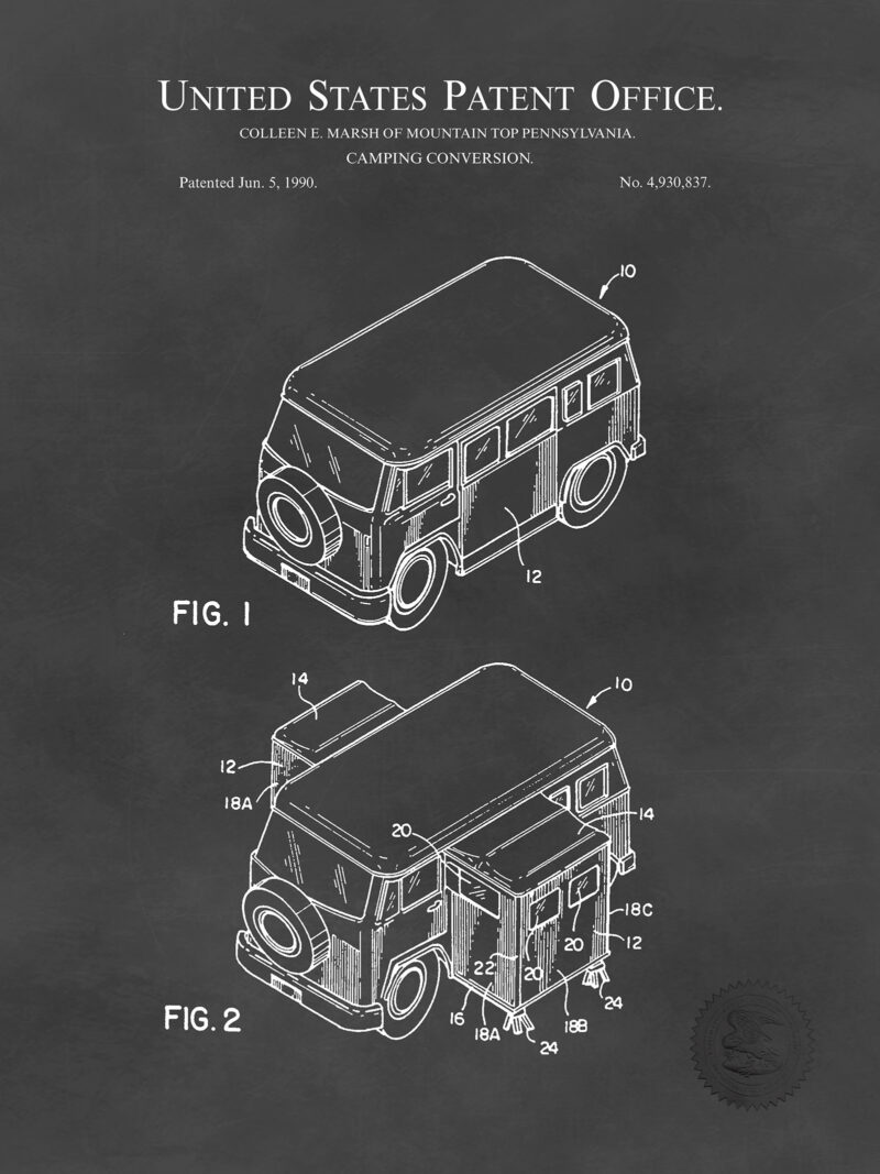 Camper Van Design | 1990 RV Patent