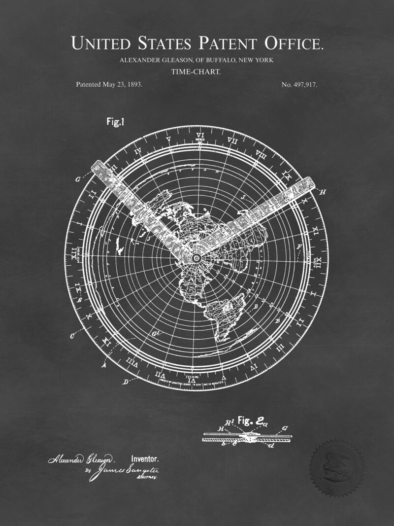 Nautical Time Chart | 1893 Patent