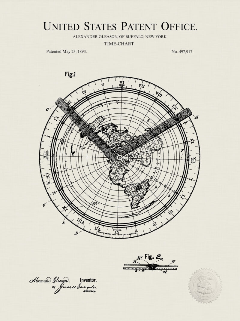 Nautical Time Chart | 1893 Patent