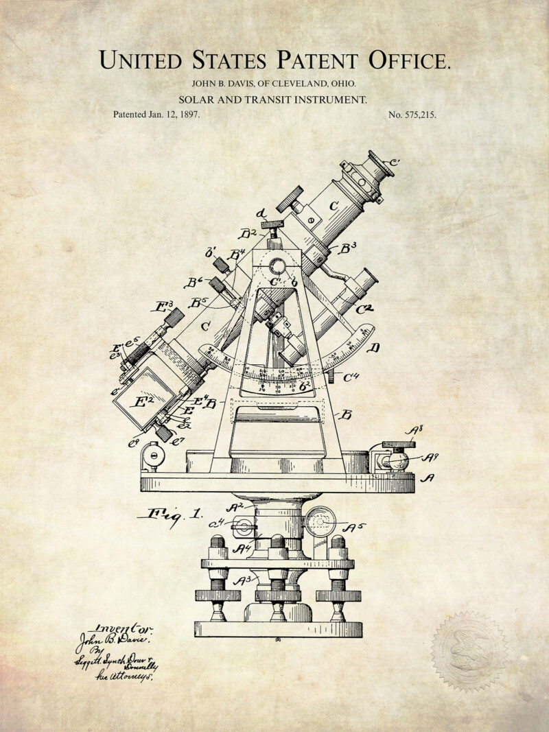 Solar & Transit Instrument | 1897 Patent