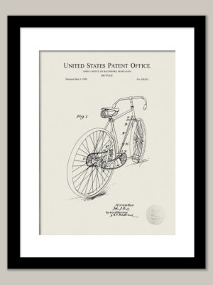 Bicycle Design | 1899 Patent Print
