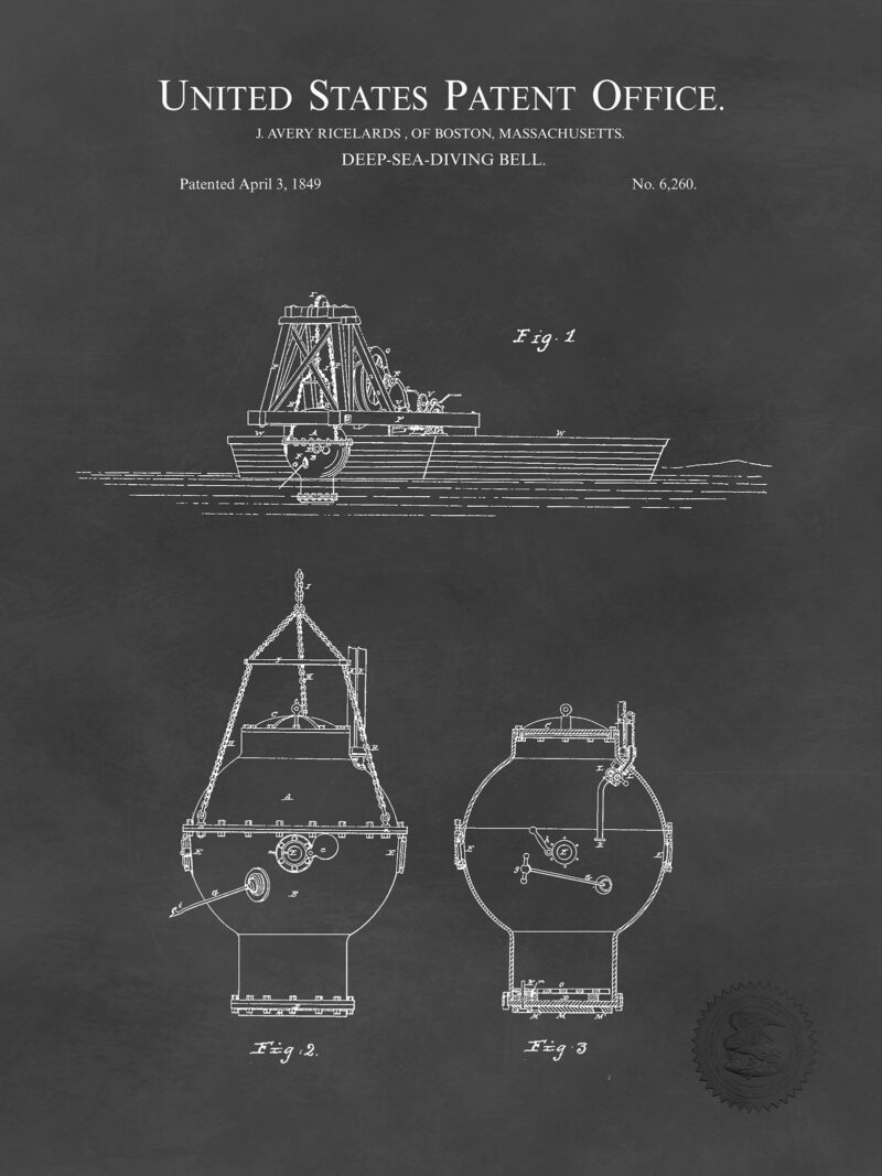 Diving Bell Design | 1849 Patent