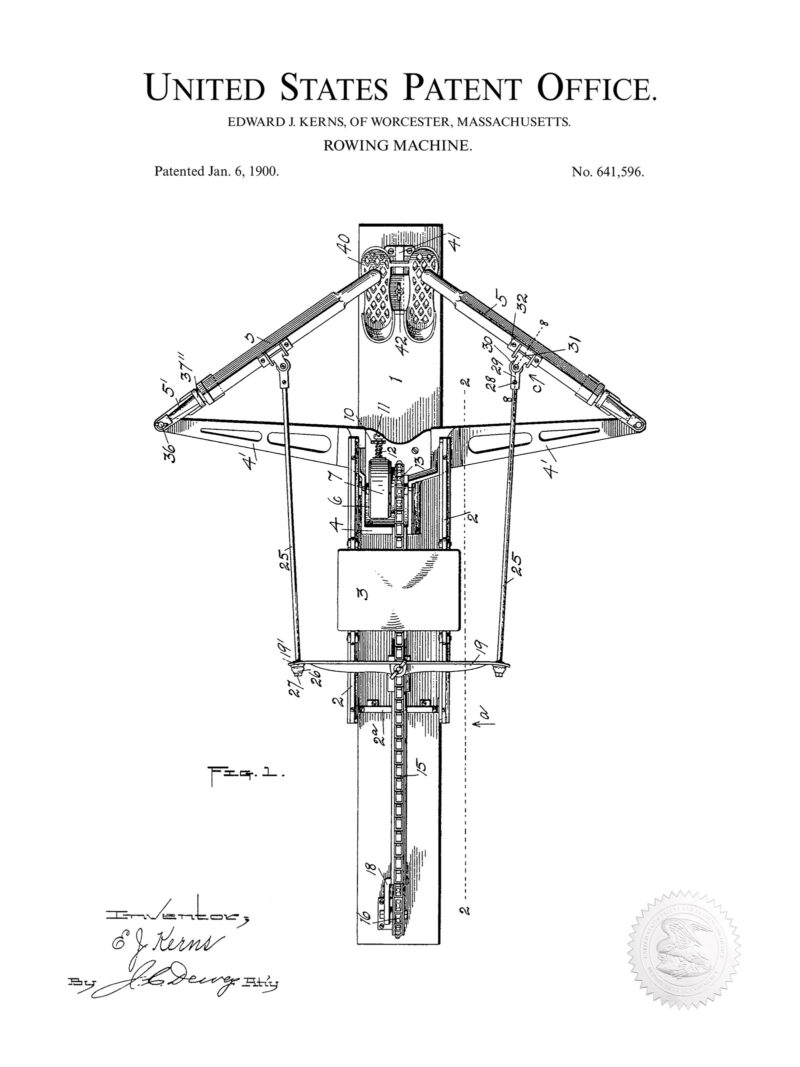 Rowing Machine Design | 1900 Patent