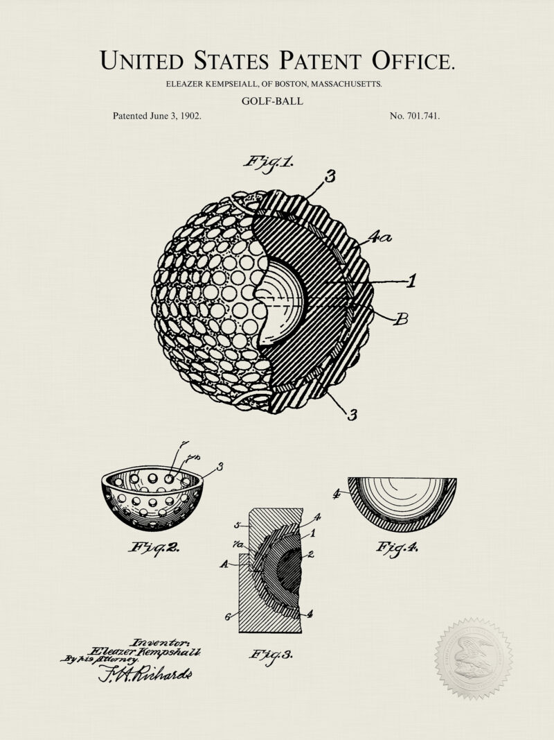 Antique Golf Decor | 1899-1927 Patents