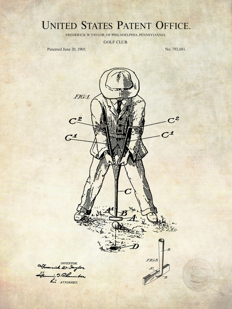 Golf Club Design | 1905 Taylor Patent
