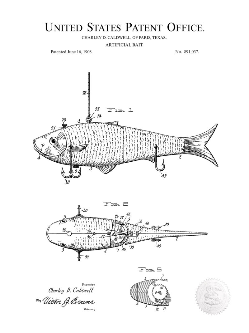 Artificial Bait Design | 1908 Patent