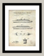Cruise Ship Design | 1936 Patent Print
