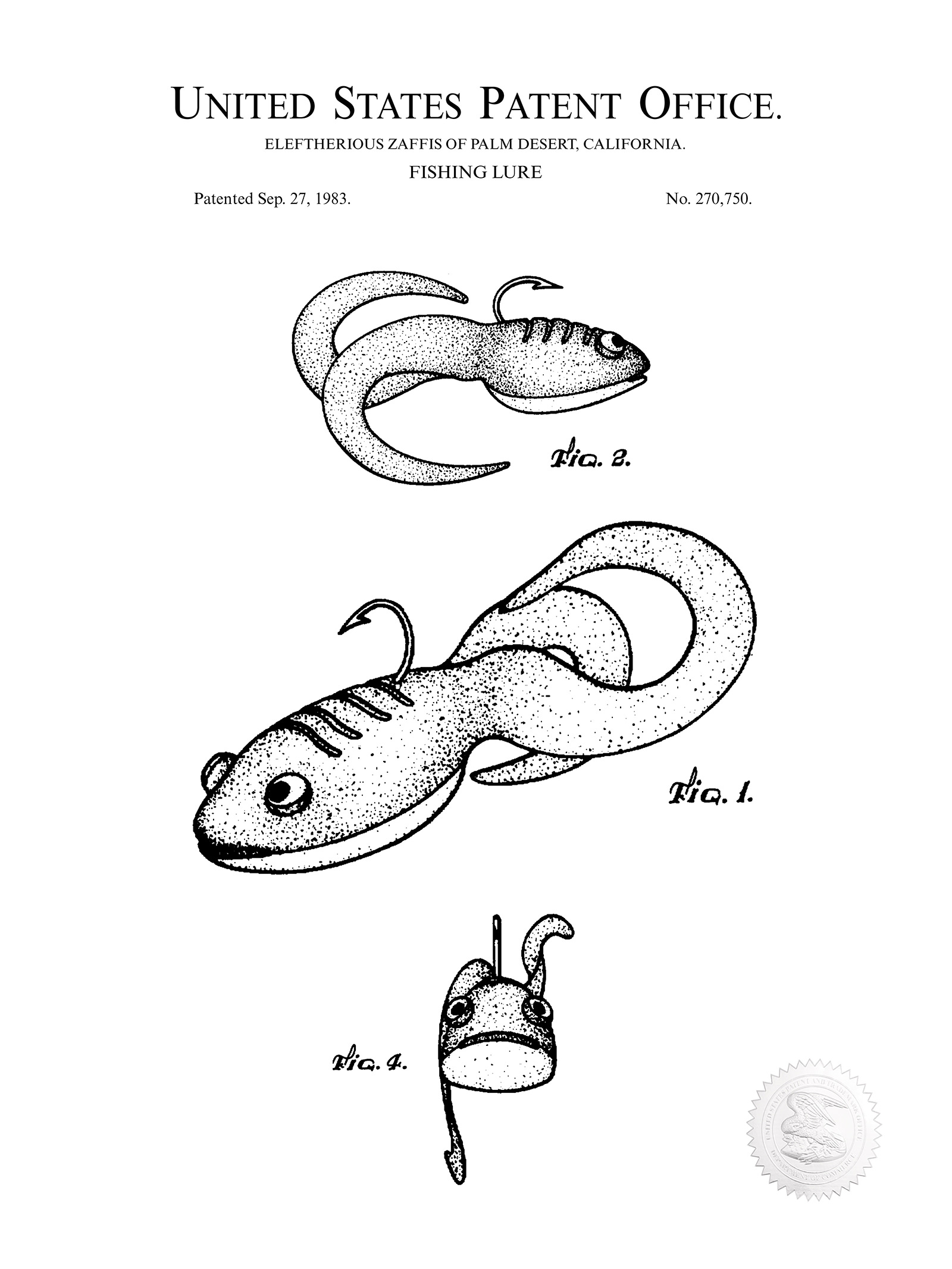 Fishing Lure Design, 1893 Patent