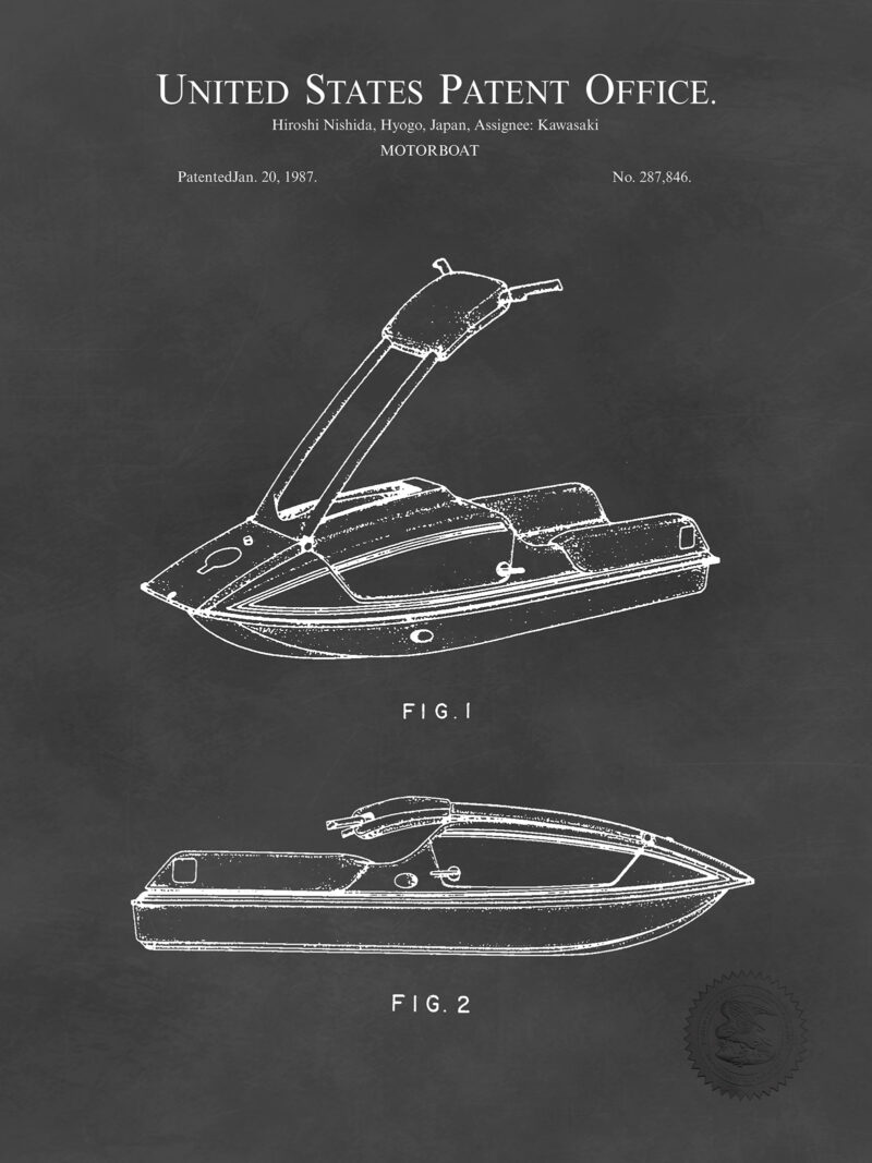 Kawasaki Jet-Ski | 1987 Patent Print