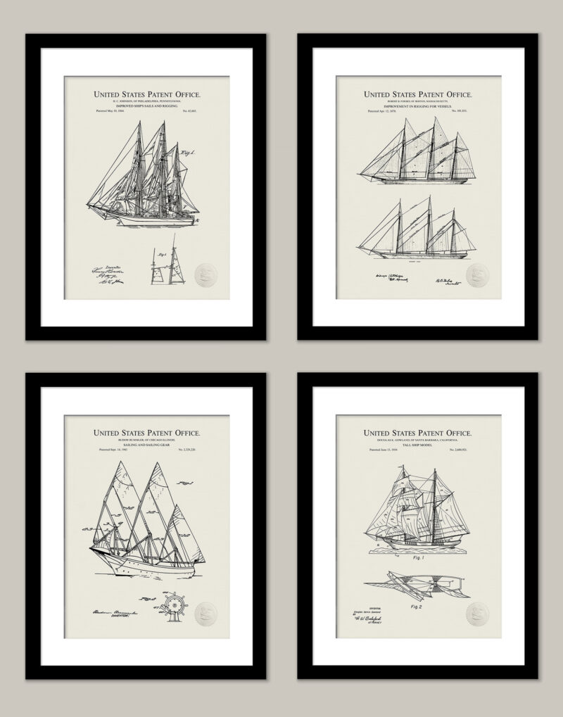 Tall Ship Decor - Antique Nautical Patents