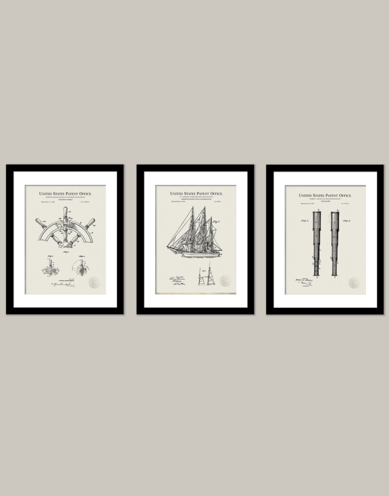 Vintage Nautical Patent Prints