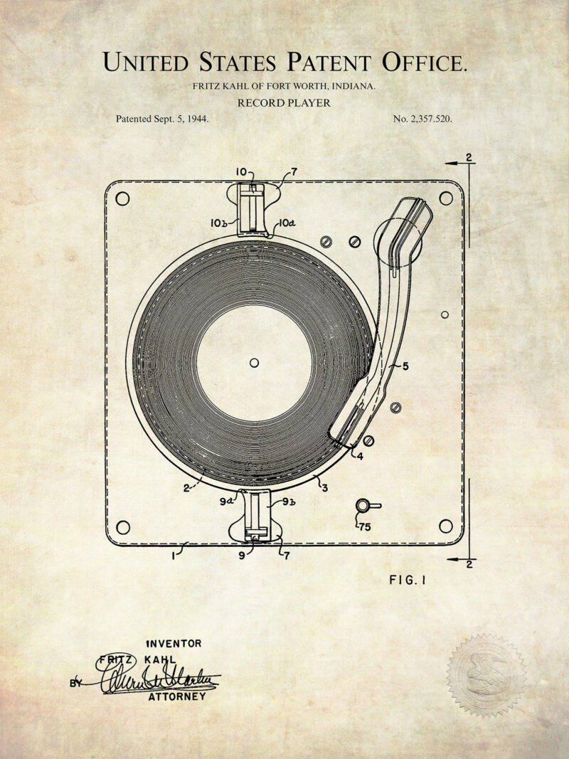 Vintage DJ Instrument Patents