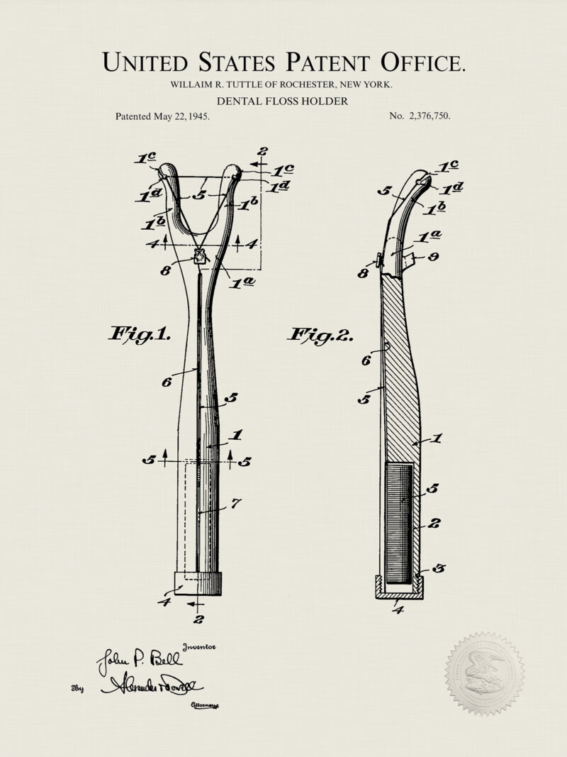 Dental Floss Holder | 1945 Dental Care Patent