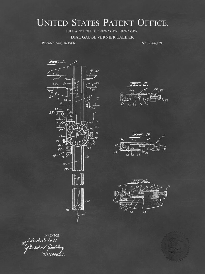 Dial Vernier Caliper | 1964 Patent