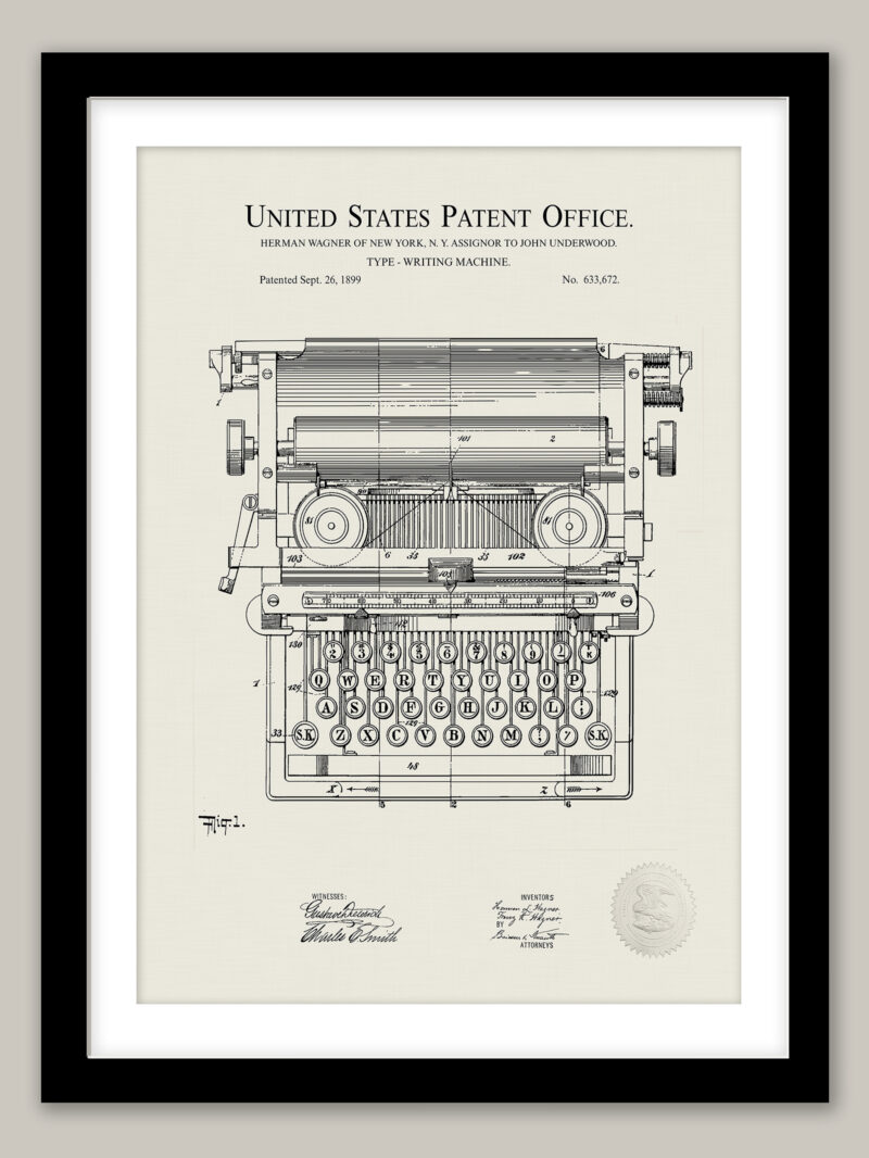 Typewriter Design | 1899 Patent