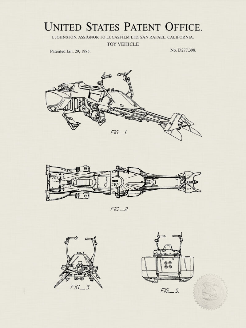 Star Wars Toy Vehicles | Lucasfilm Patents