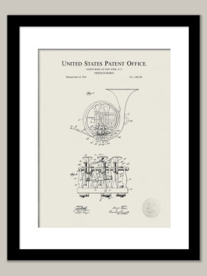 French Horn | 1914 Patent Print