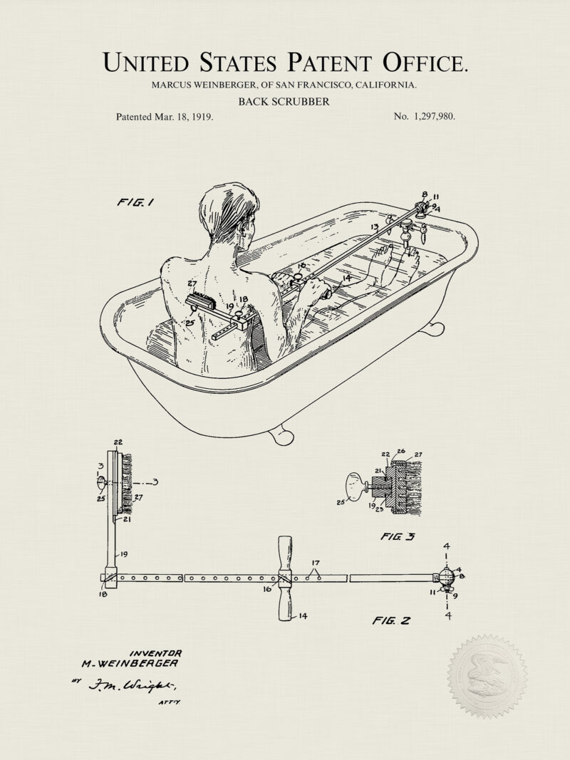 Back Scrubber | 1919 Patent