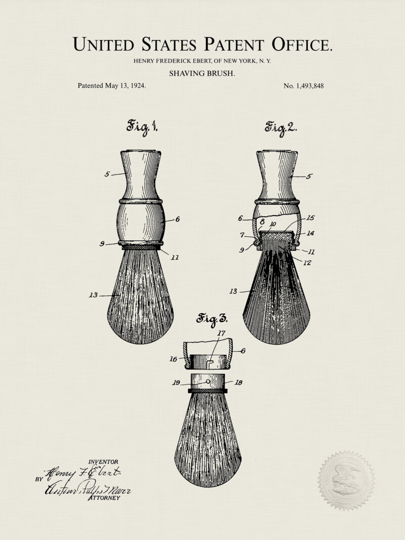 Early Barbershop Collection | 1882-1922 Patent Prints