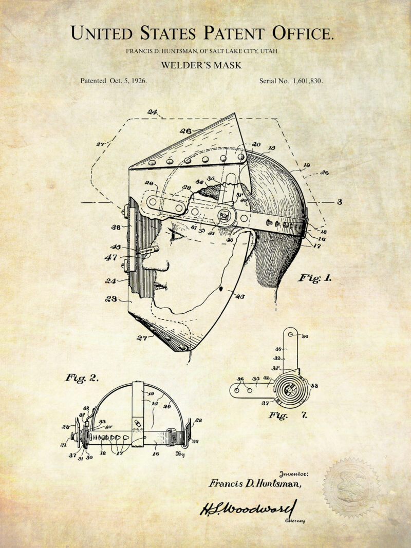 Welder's Mask | 1926 Patent