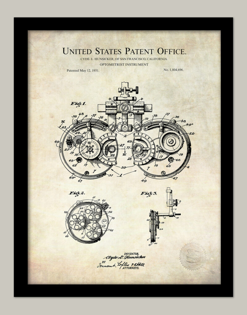 Optometrist Instrument | 1931 Patent