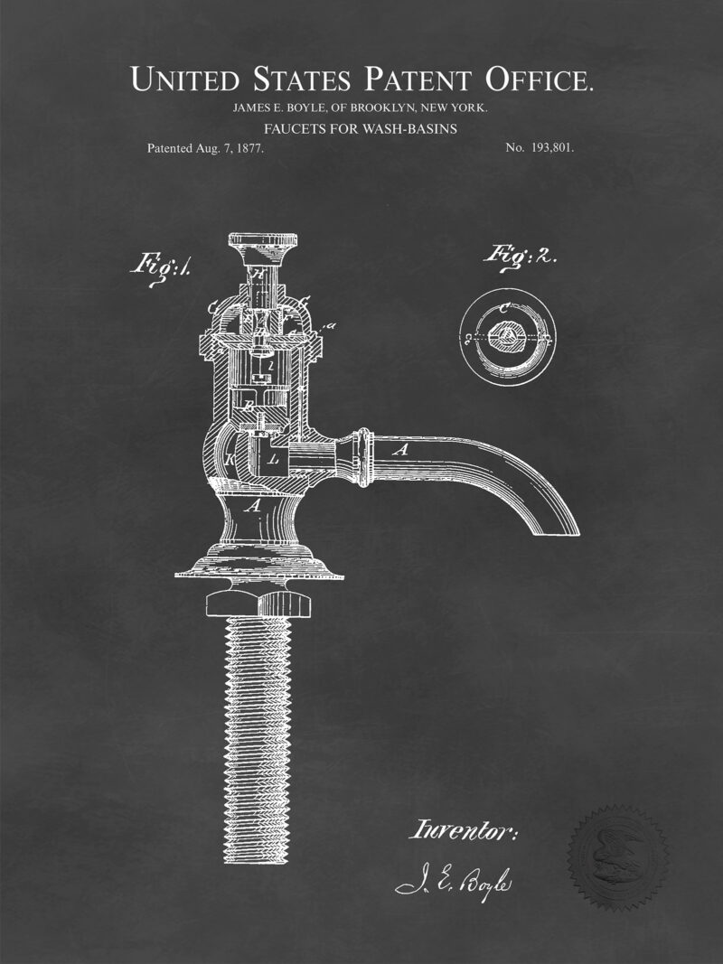 Early Faucet Design | 1877 Patent