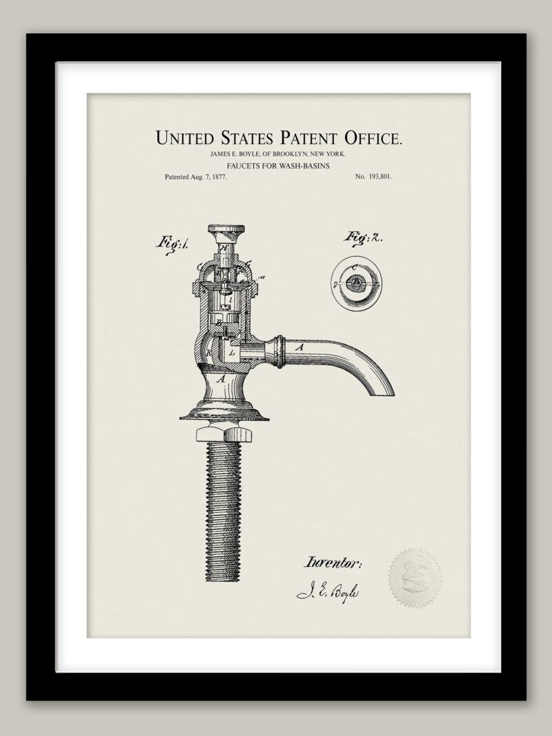 Early Faucet Design | 1877 Patent