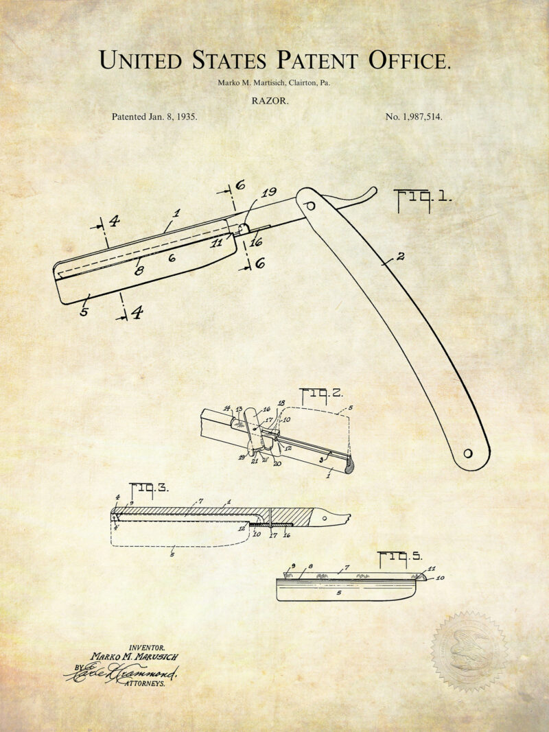 Razor Invention | 1935 Patent