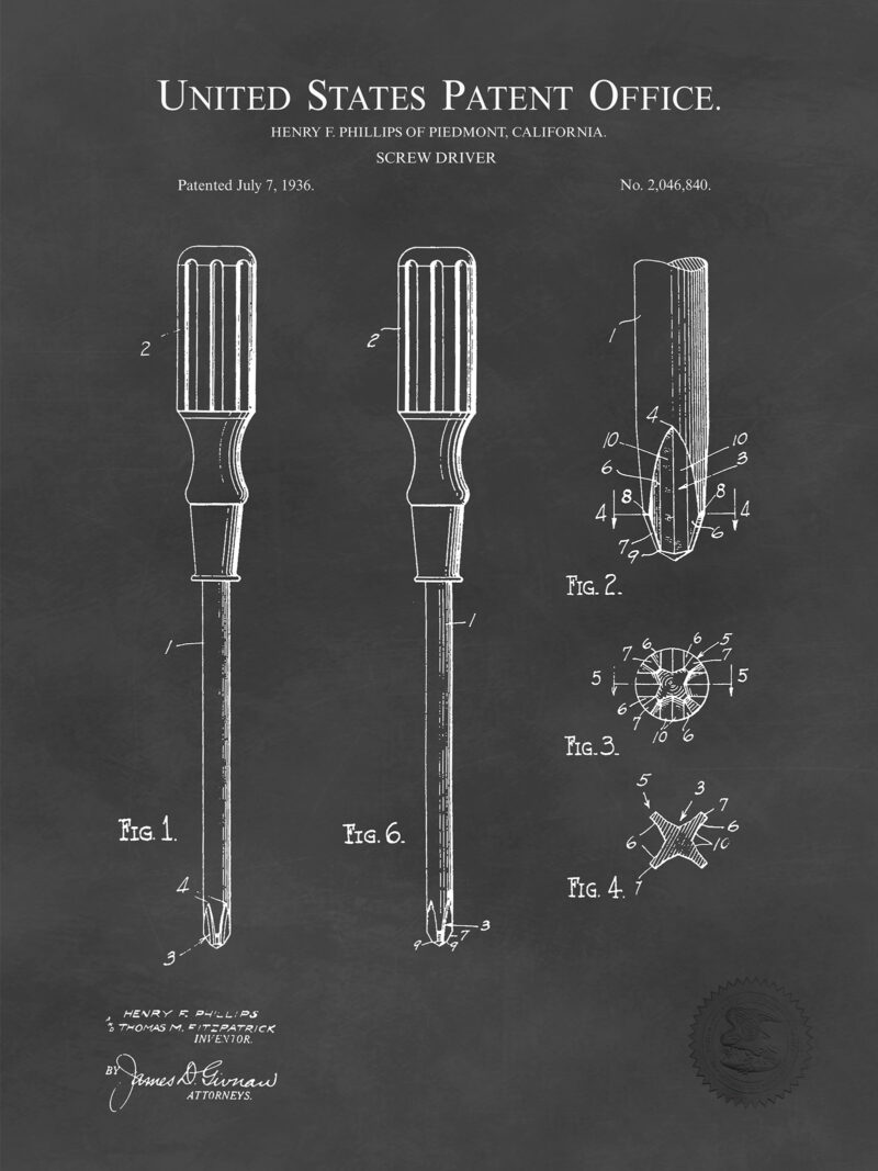 Phillips Screw Driver | 1936 Patent