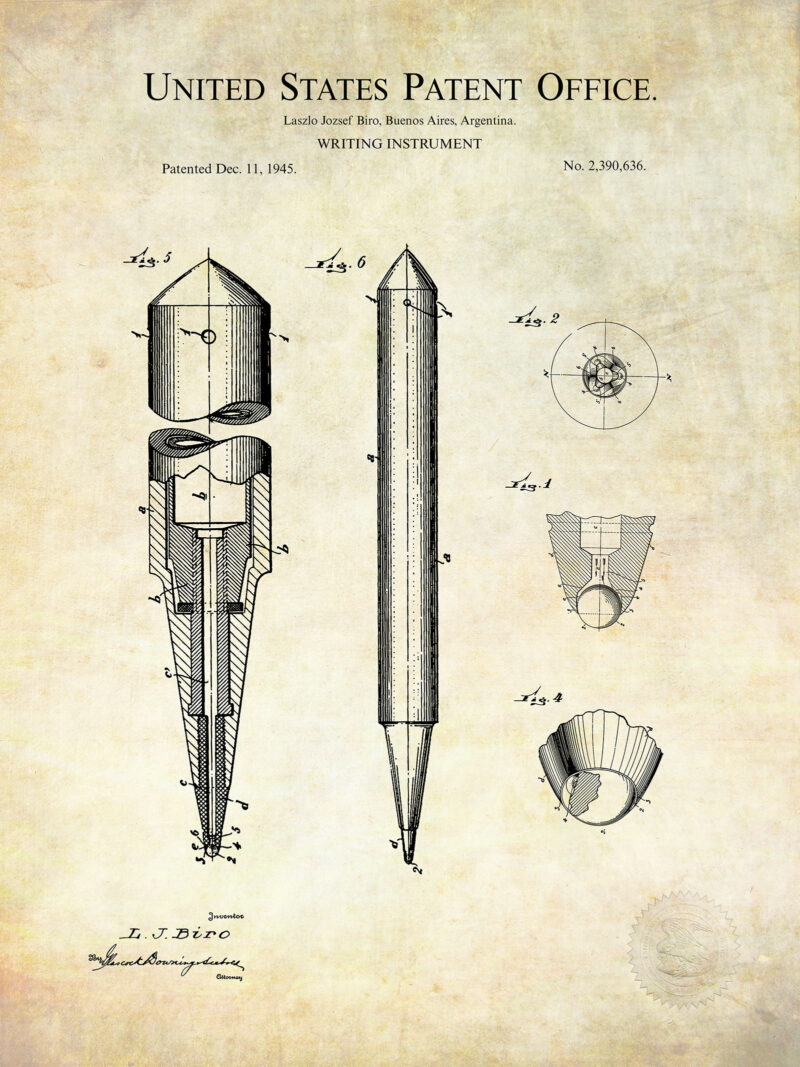 Ballpoint Pen Design | 1945 Patent